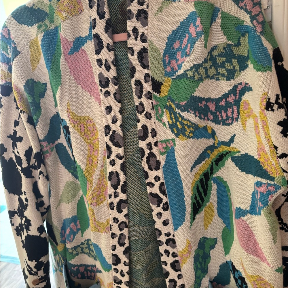Anthropologie Colorful Patterned Cardigan